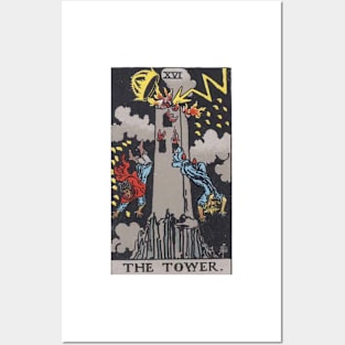 The Tower, Raider Waite Tarot, Divination Tarot Posters and Art